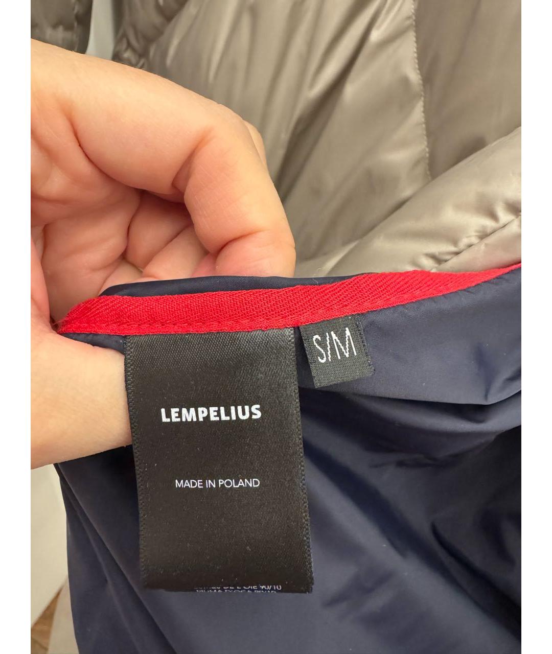 LEMPELIUS Бежевый полиэстеровый пуховик, фото 7