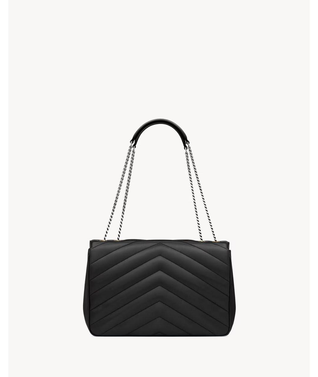 SAINT LAURENT Черная кожаная сумка через плечо, фото 3