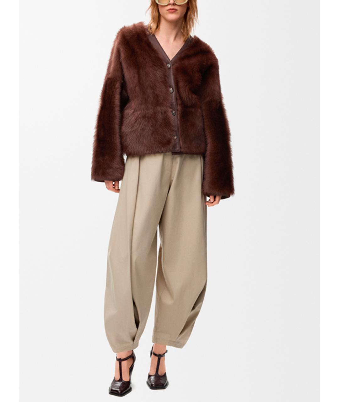 LOEWE Черная меховая дубленка, фото 2