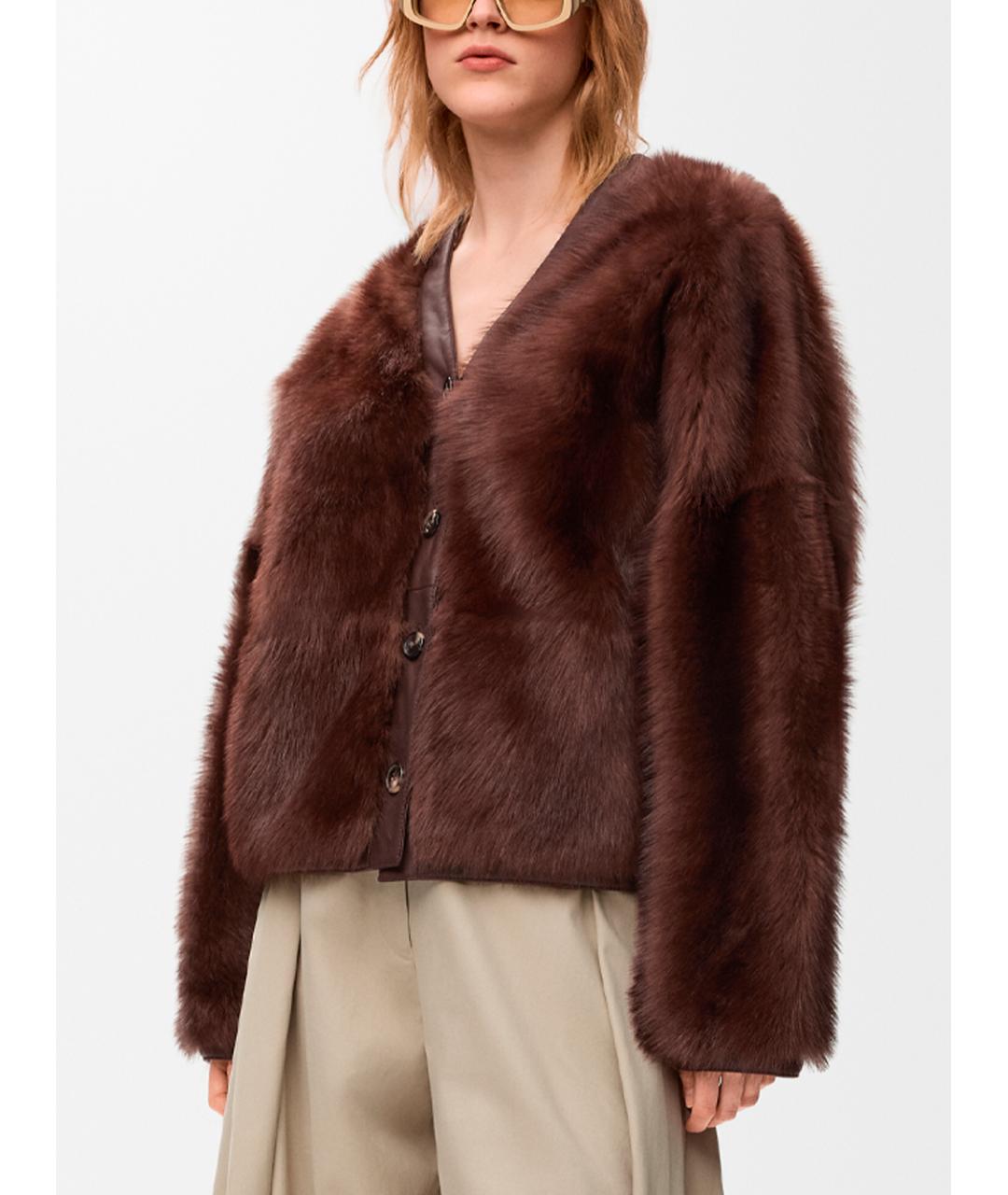 LOEWE Черная меховая дубленка, фото 3