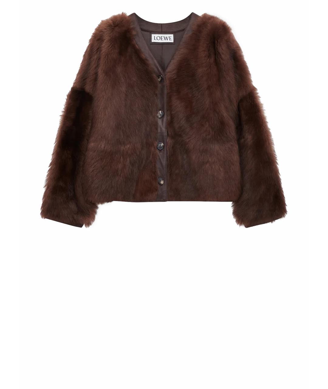 LOEWE Черная меховая дубленка, фото 1