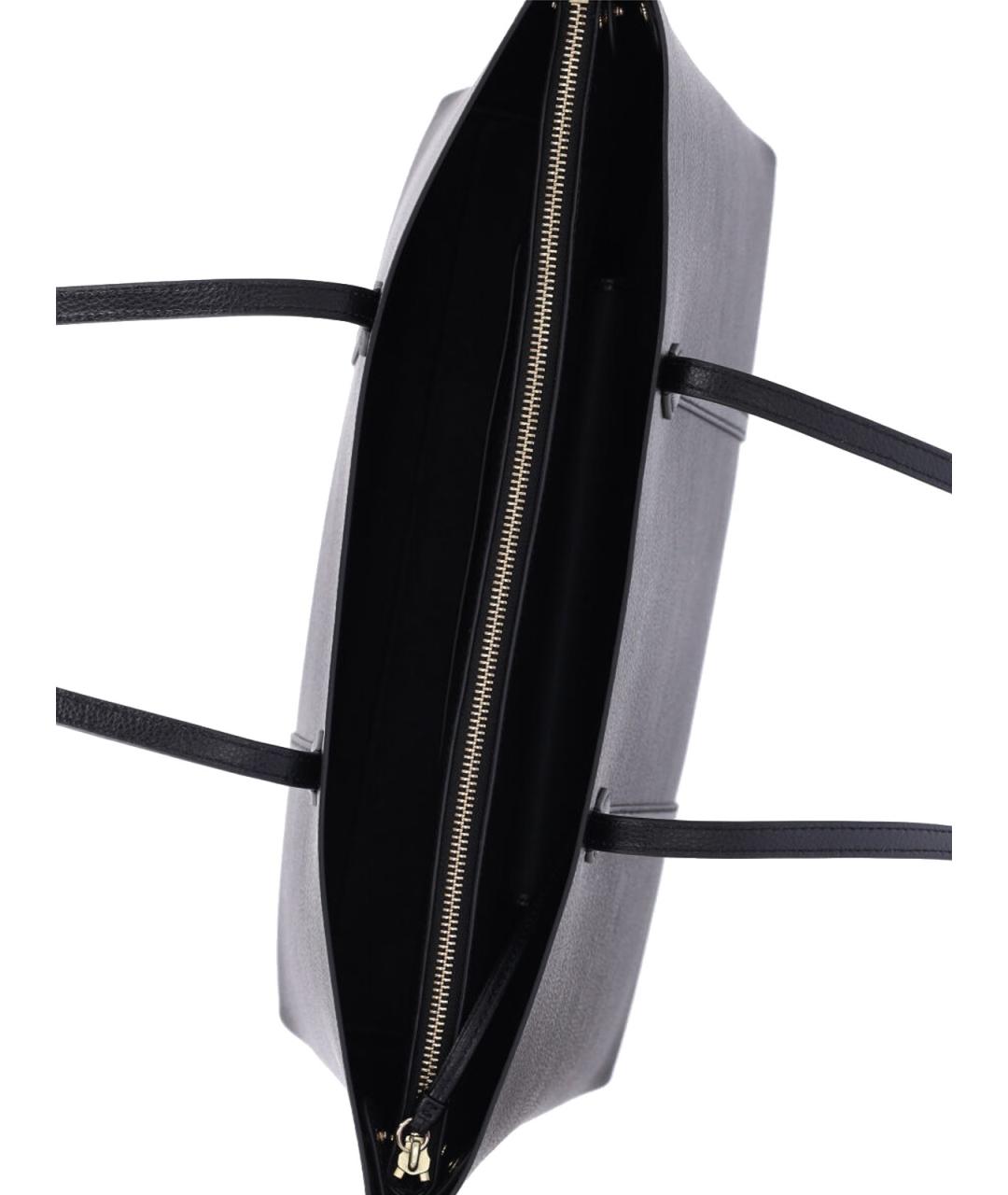 TORY BURCH Черная кожаная сумка тоут, фото 3