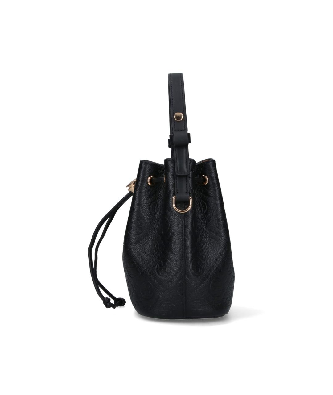 TORY BURCH Черная кожаная сумка с короткими ручками, фото 5