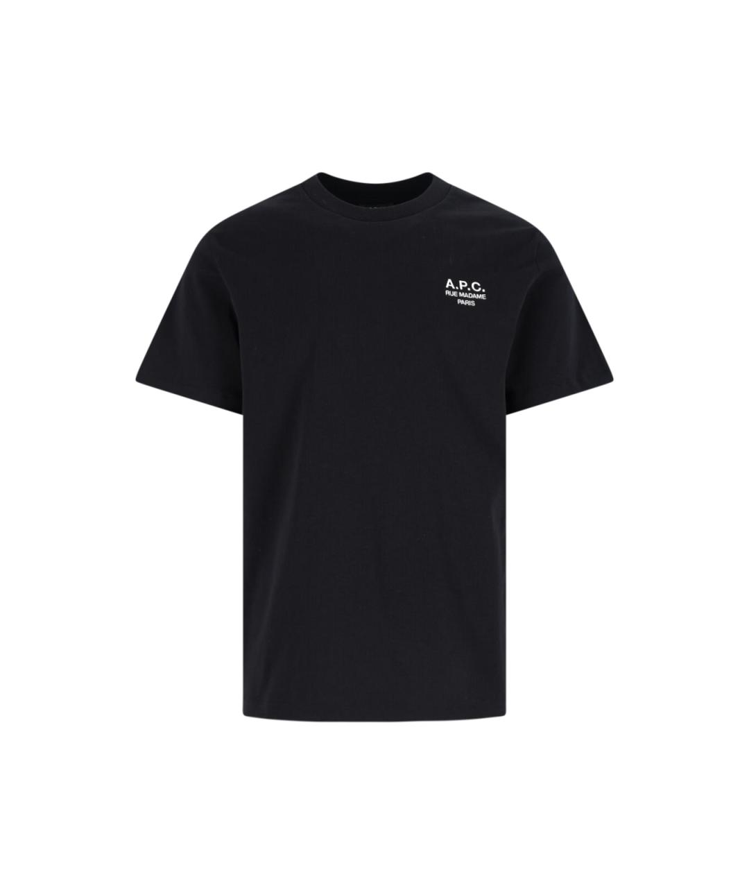 A.P.C. Черная хлопковая футболка, фото 1