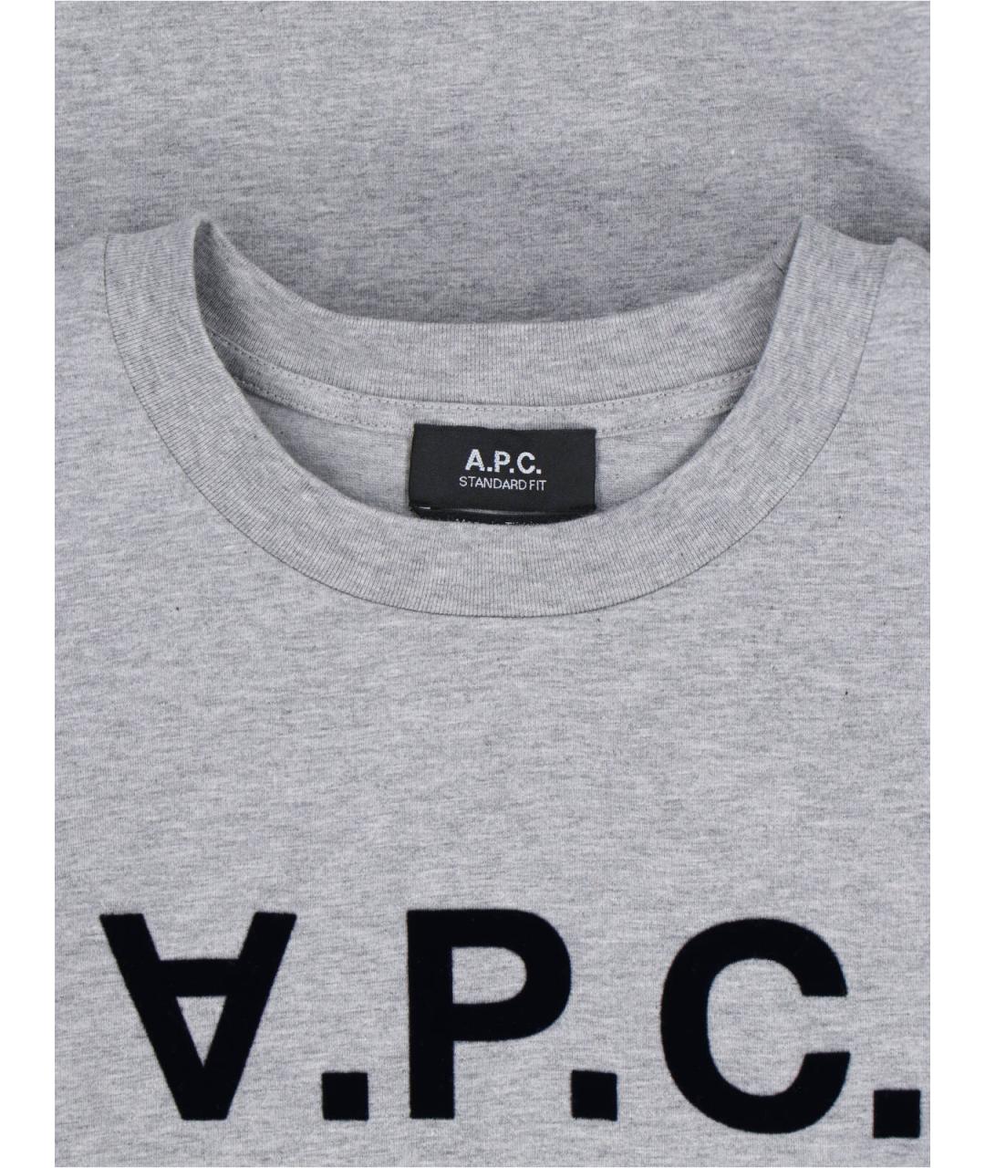 A.P.C. Серая хлопковая футболка, фото 3