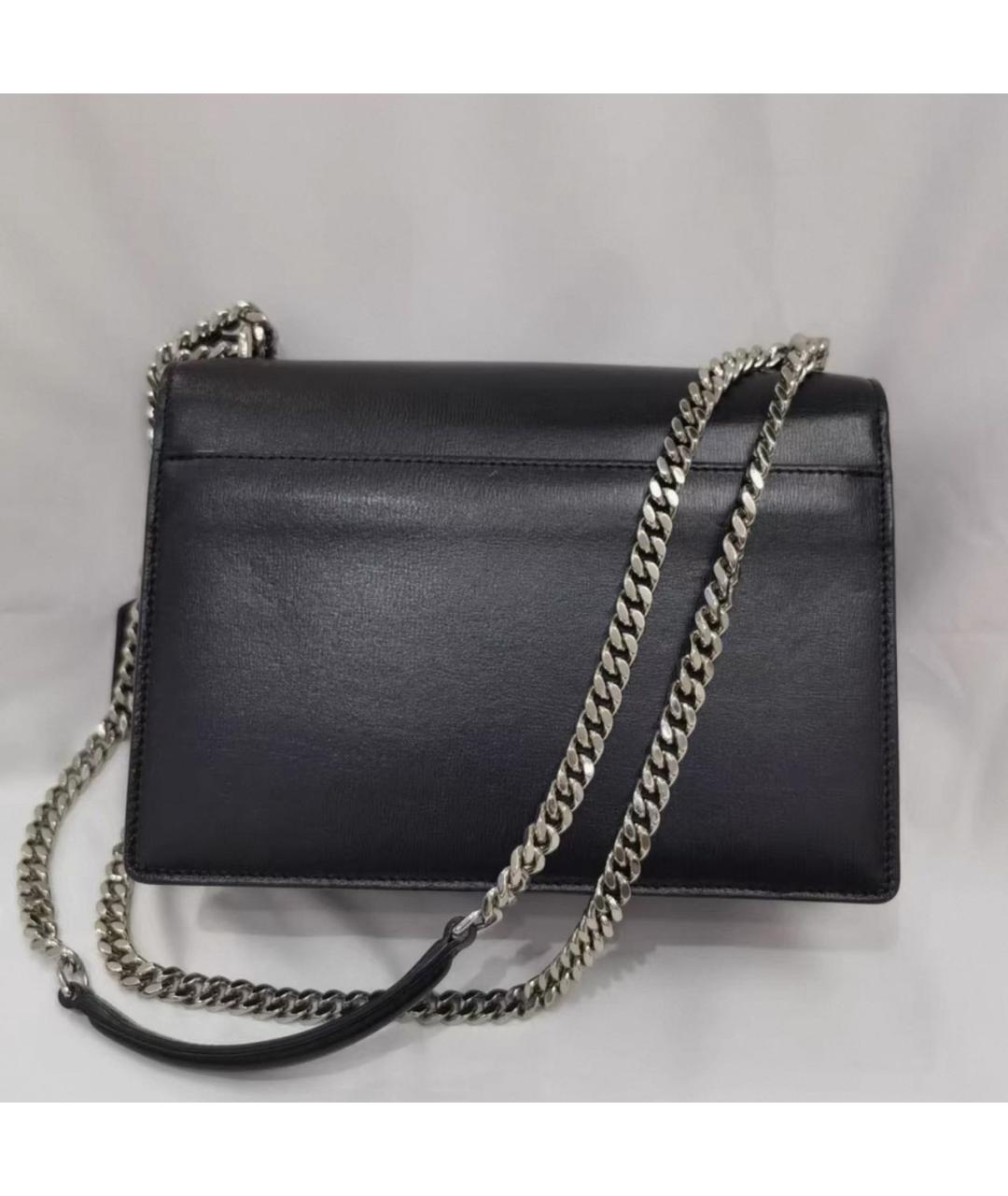 SAINT LAURENT Черная кожаная сумка через плечо, фото 2