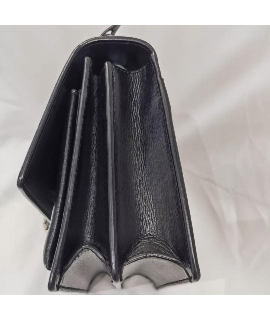 SAINT LAURENT Черная кожаная сумка через плечо, фото 6