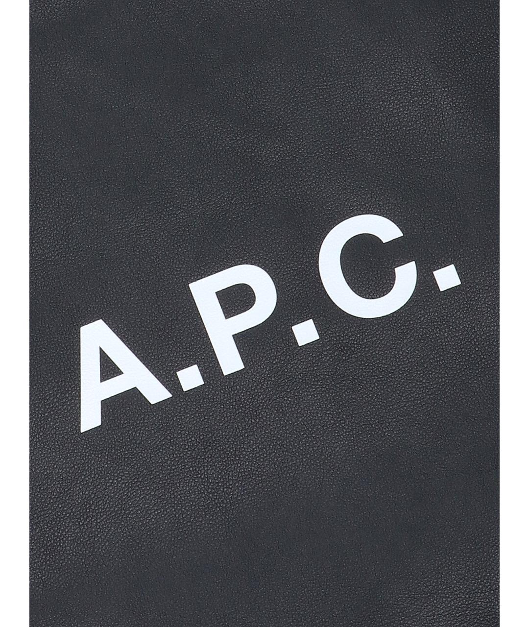 A.P.C. Черная тканевая сумка тоут, фото 3