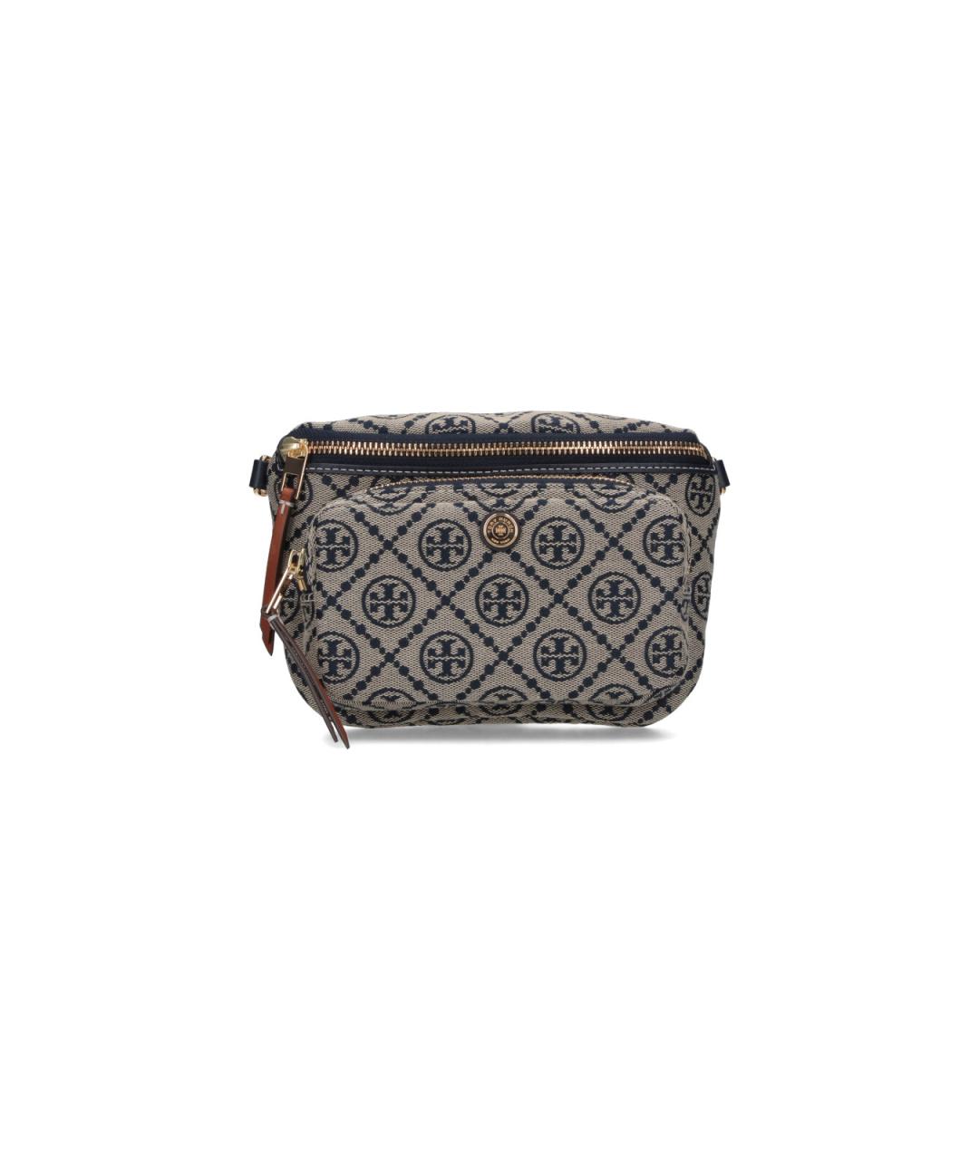 TORY BURCH Синяя хлопковая поясная сумка, фото 1