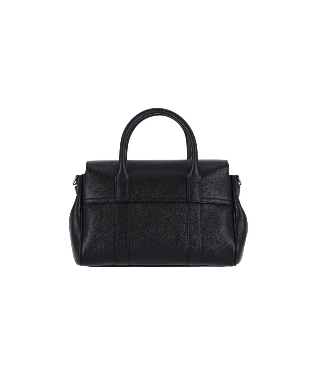 MULBERRY Черная кожаная сумка с короткими ручками, фото 3