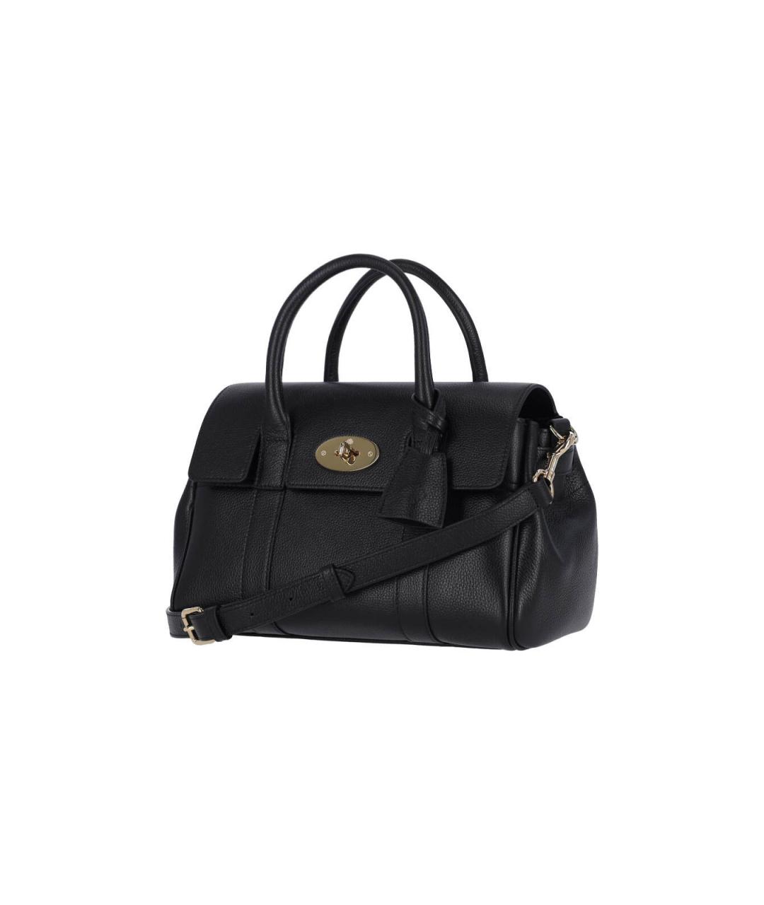 MULBERRY Черная кожаная сумка с короткими ручками, фото 2