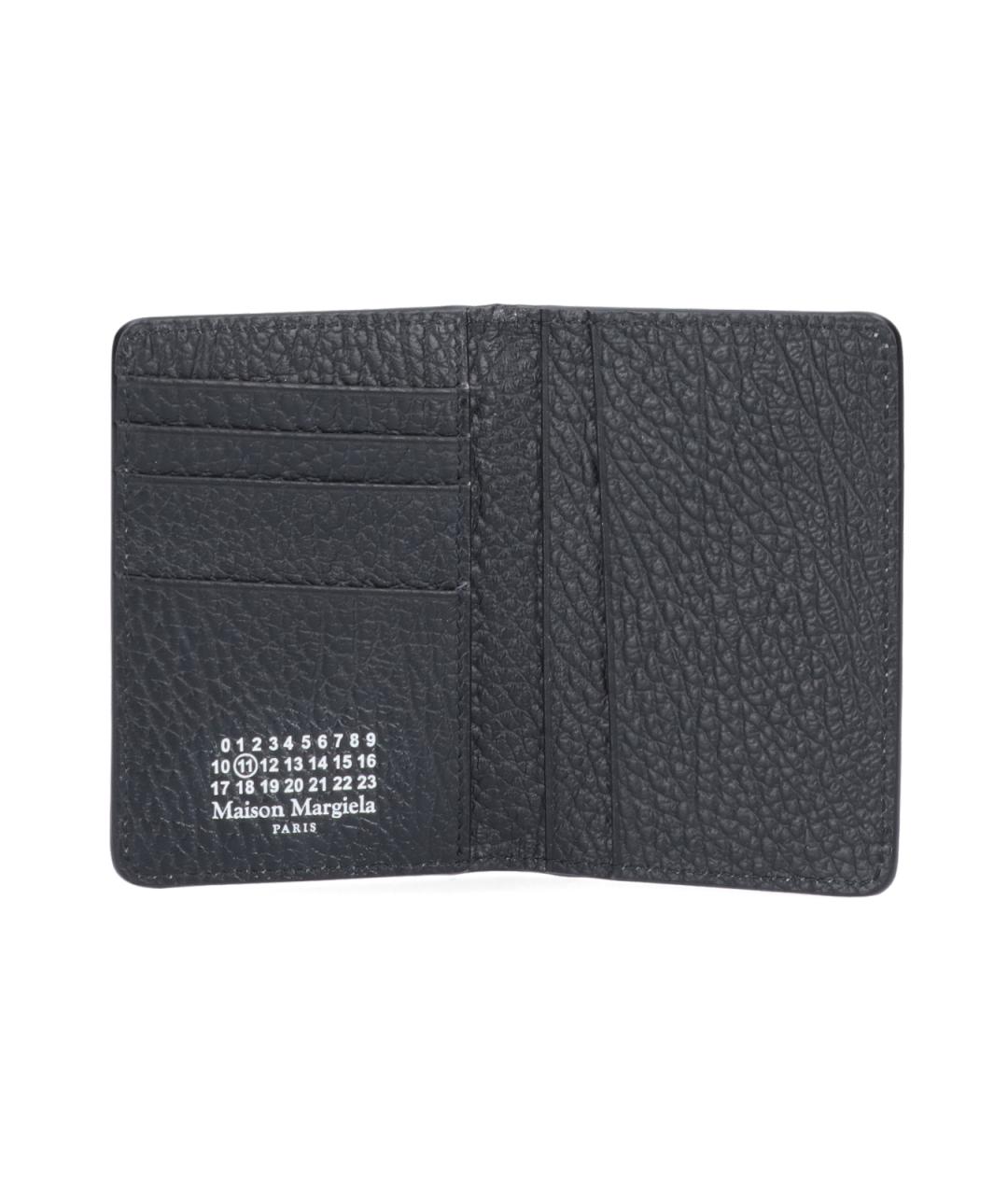 MAISON MARGIELA Черный кожаный кошелек, фото 2