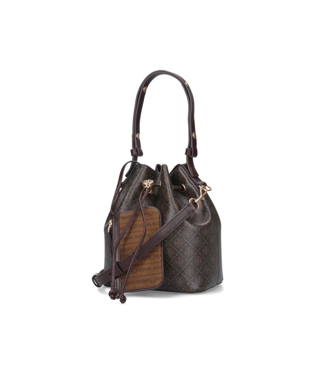 TORY BURCH Коричневая кожаная сумка с короткими ручками, фото 2