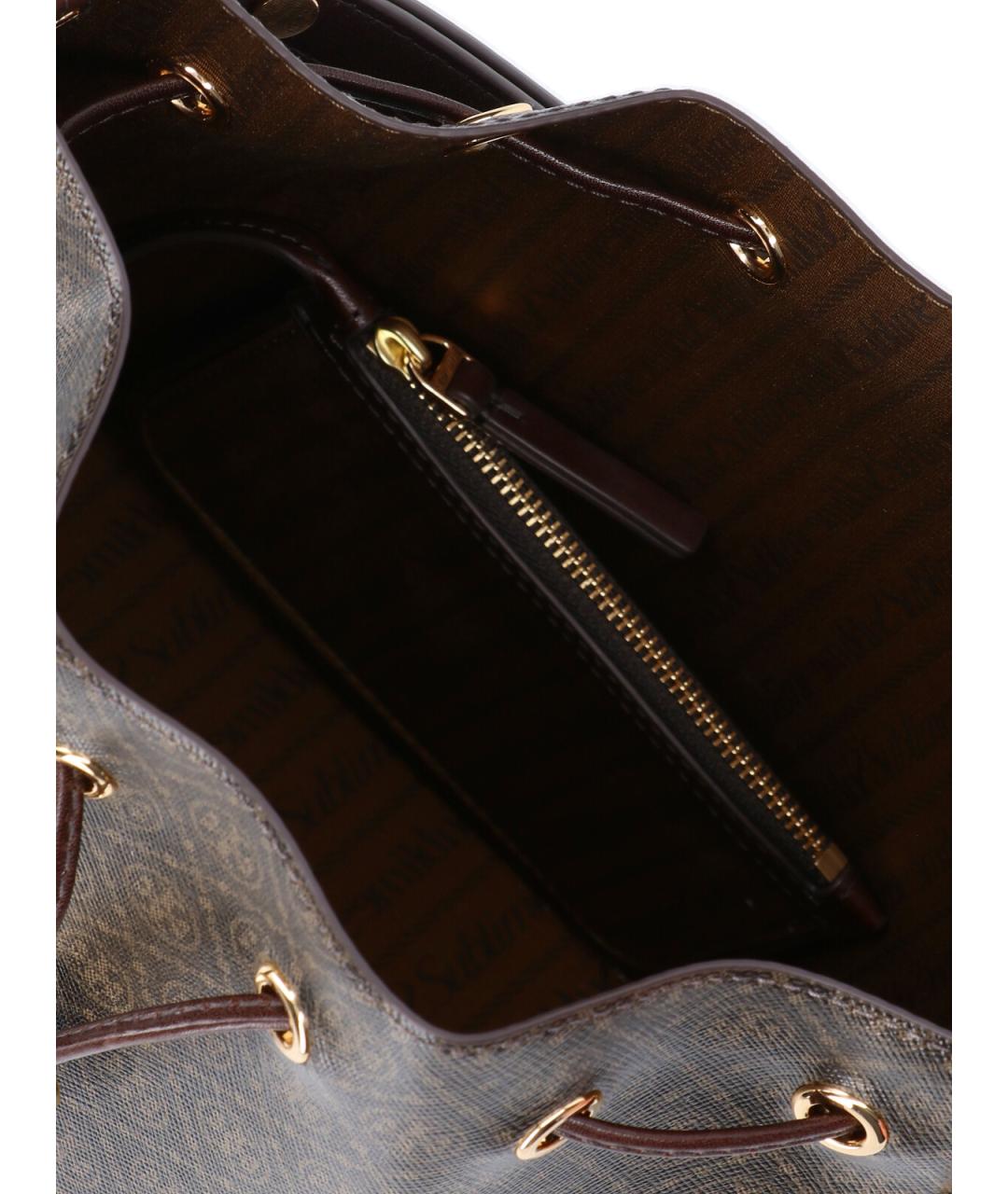 TORY BURCH Коричневая кожаная сумка с короткими ручками, фото 4