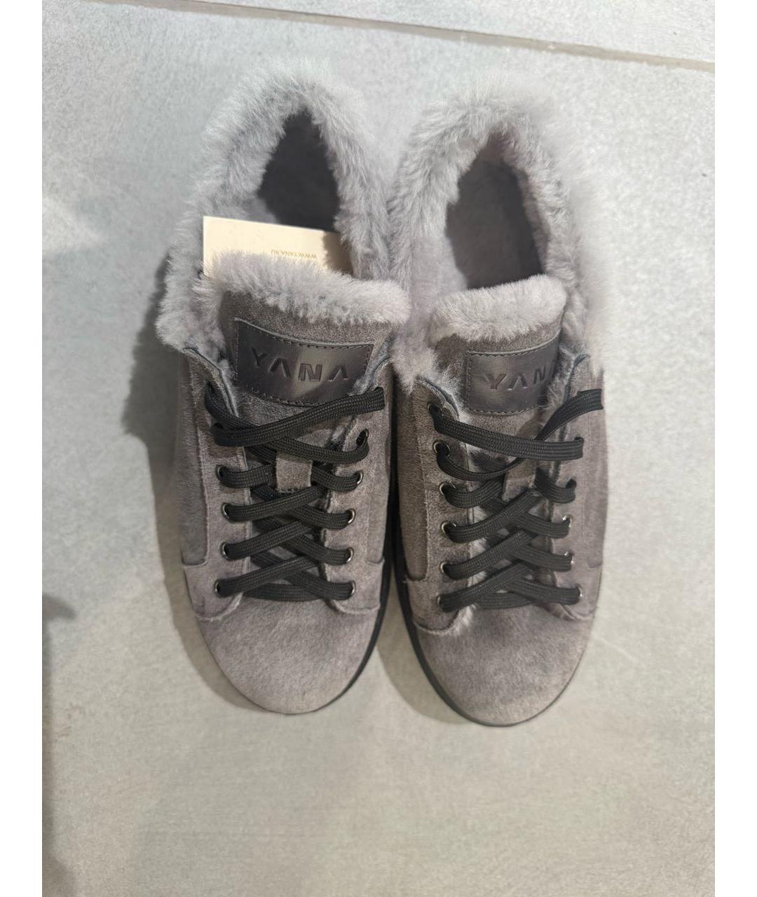 YANA RASKOVALOVA Серые замшевые кеды, фото 2