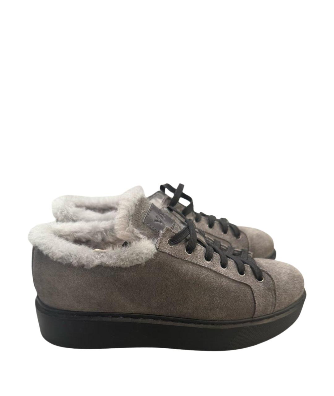 YANA RASKOVALOVA Серые замшевые кеды, фото 1