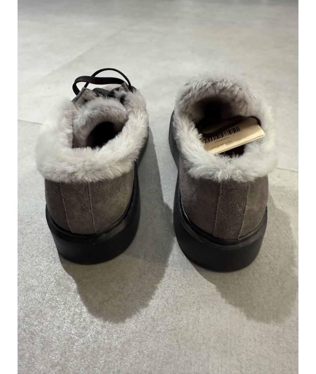 YANA RASKOVALOVA Серые замшевые кеды, фото 4