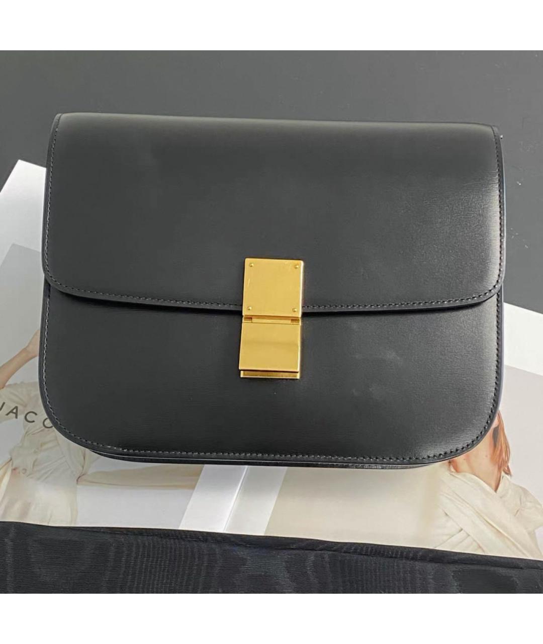 CELINE Черная кожаная сумка через плечо, фото 2