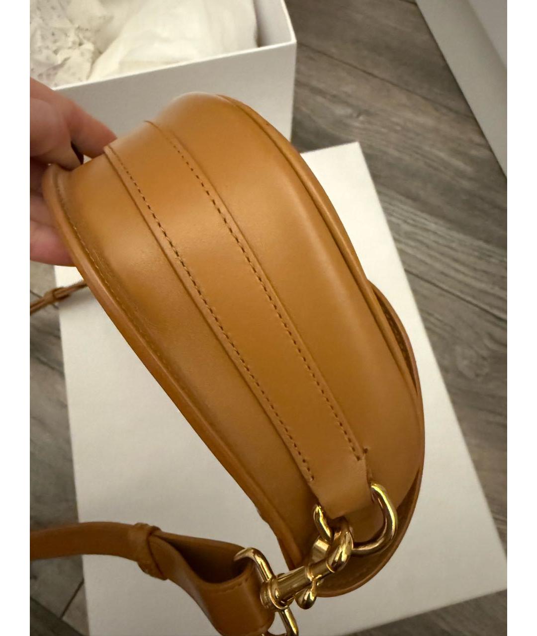 CHRISTIAN DIOR Коричневая кожаная сумка через плечо, фото 5