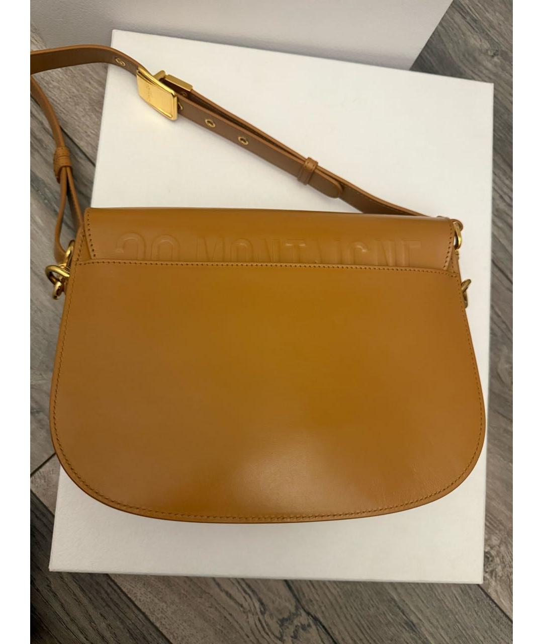 CHRISTIAN DIOR Коричневая кожаная сумка через плечо, фото 3