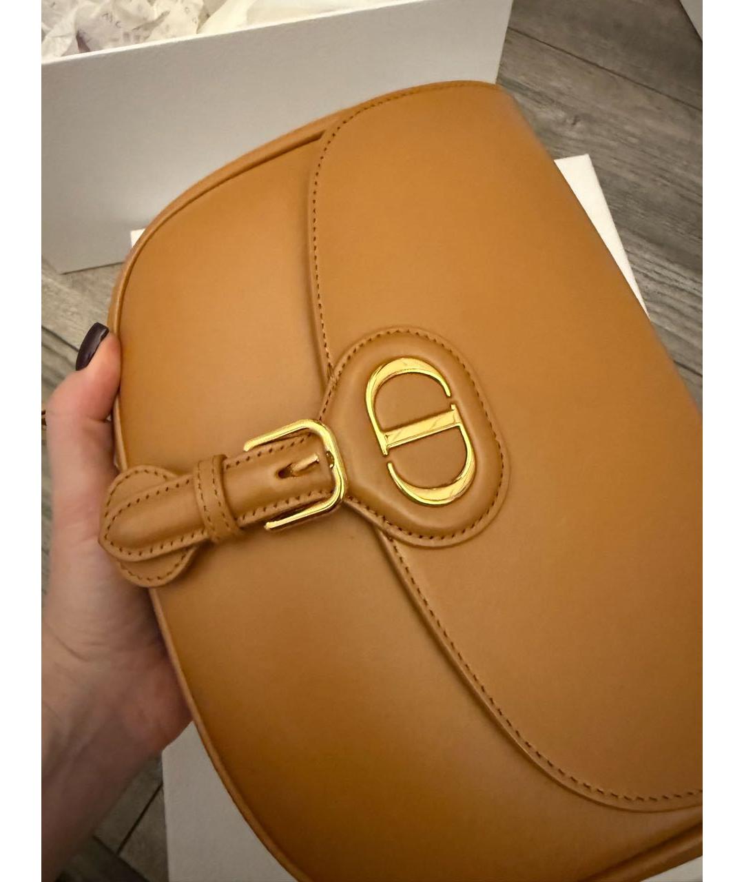 CHRISTIAN DIOR Коричневая кожаная сумка через плечо, фото 6