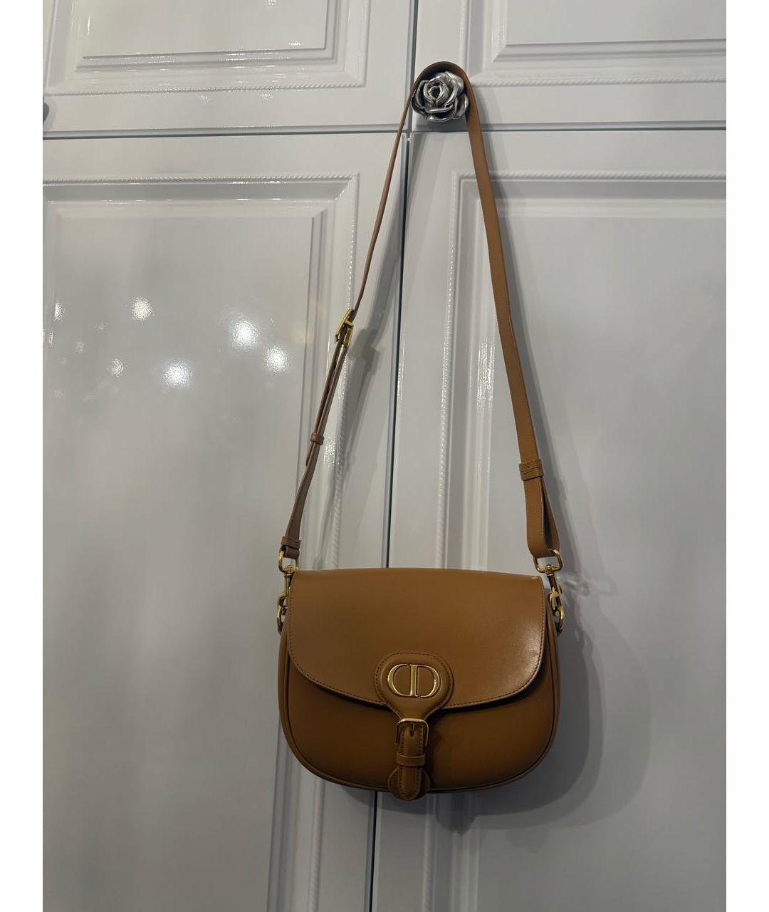 CHRISTIAN DIOR Коричневая кожаная сумка через плечо, фото 9