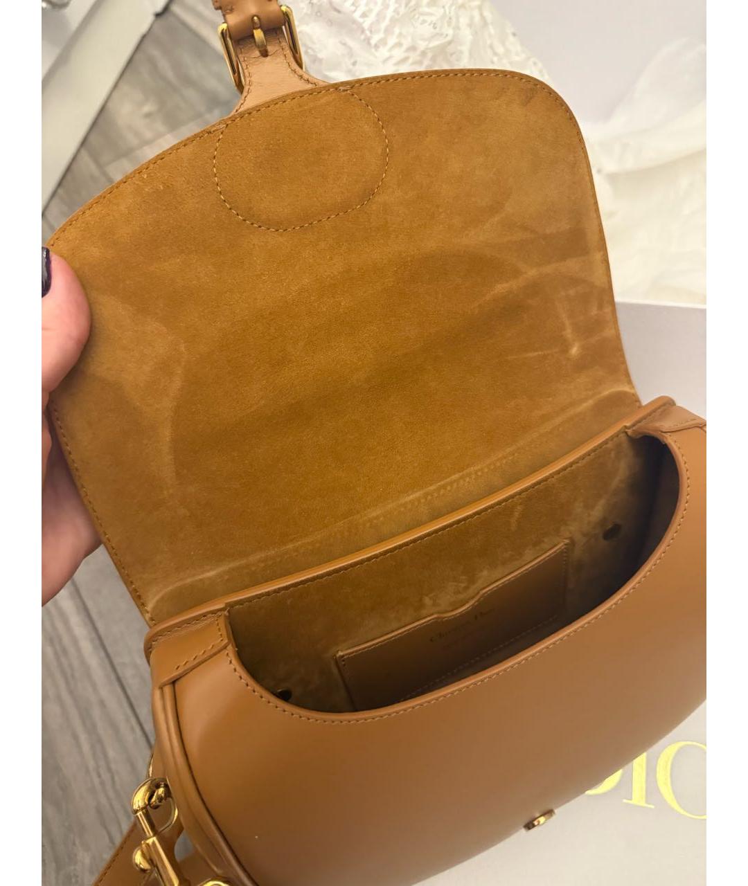 CHRISTIAN DIOR Коричневая кожаная сумка через плечо, фото 8