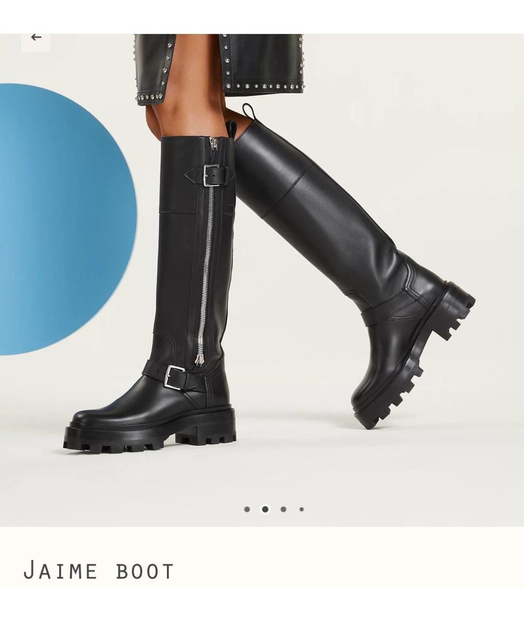 HERMES Черные кожаные сапоги, фото 5