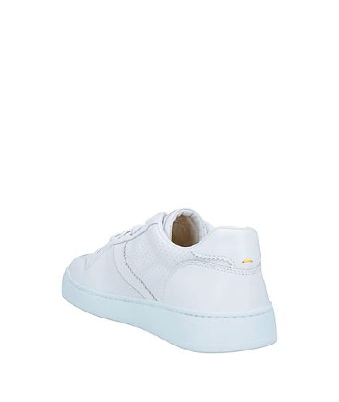 DOUCAL'S Белые кожаные низкие кроссовки / кеды, фото 4