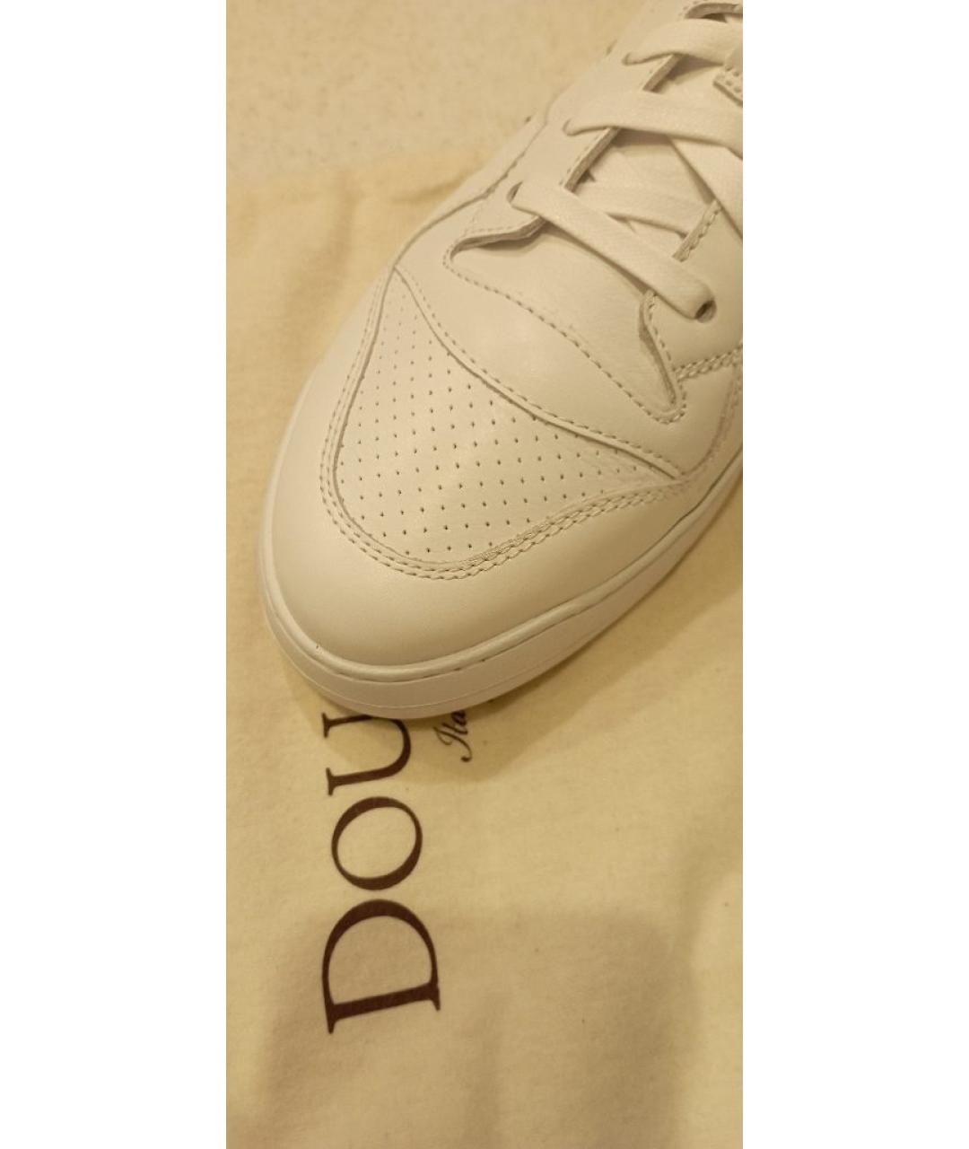 DOUCAL'S Белые кожаные низкие кроссовки / кеды, фото 9