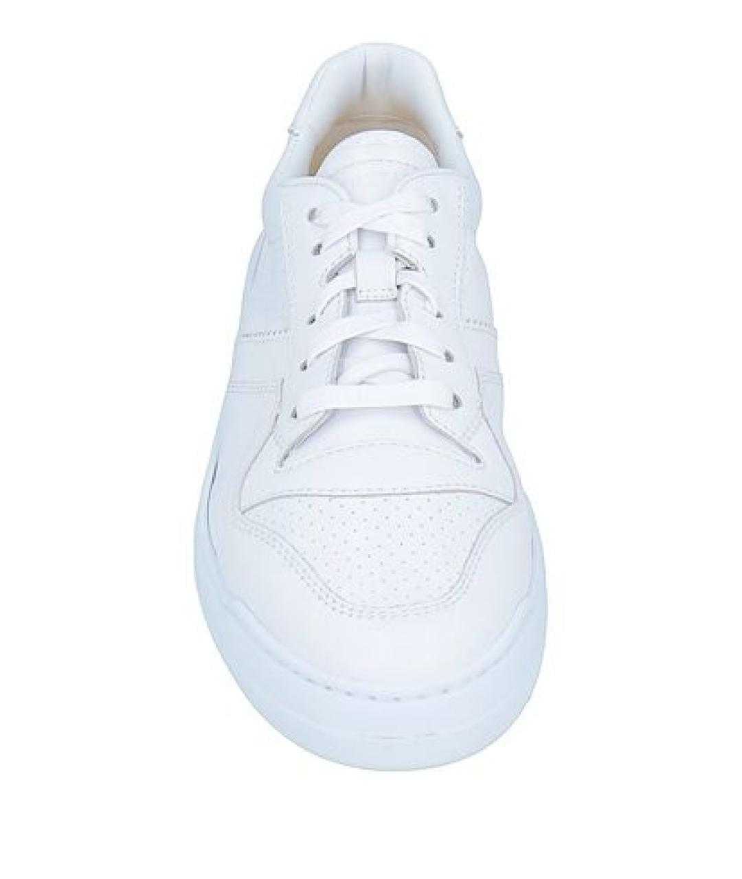 DOUCAL'S Белые кожаные низкие кроссовки / кеды, фото 2