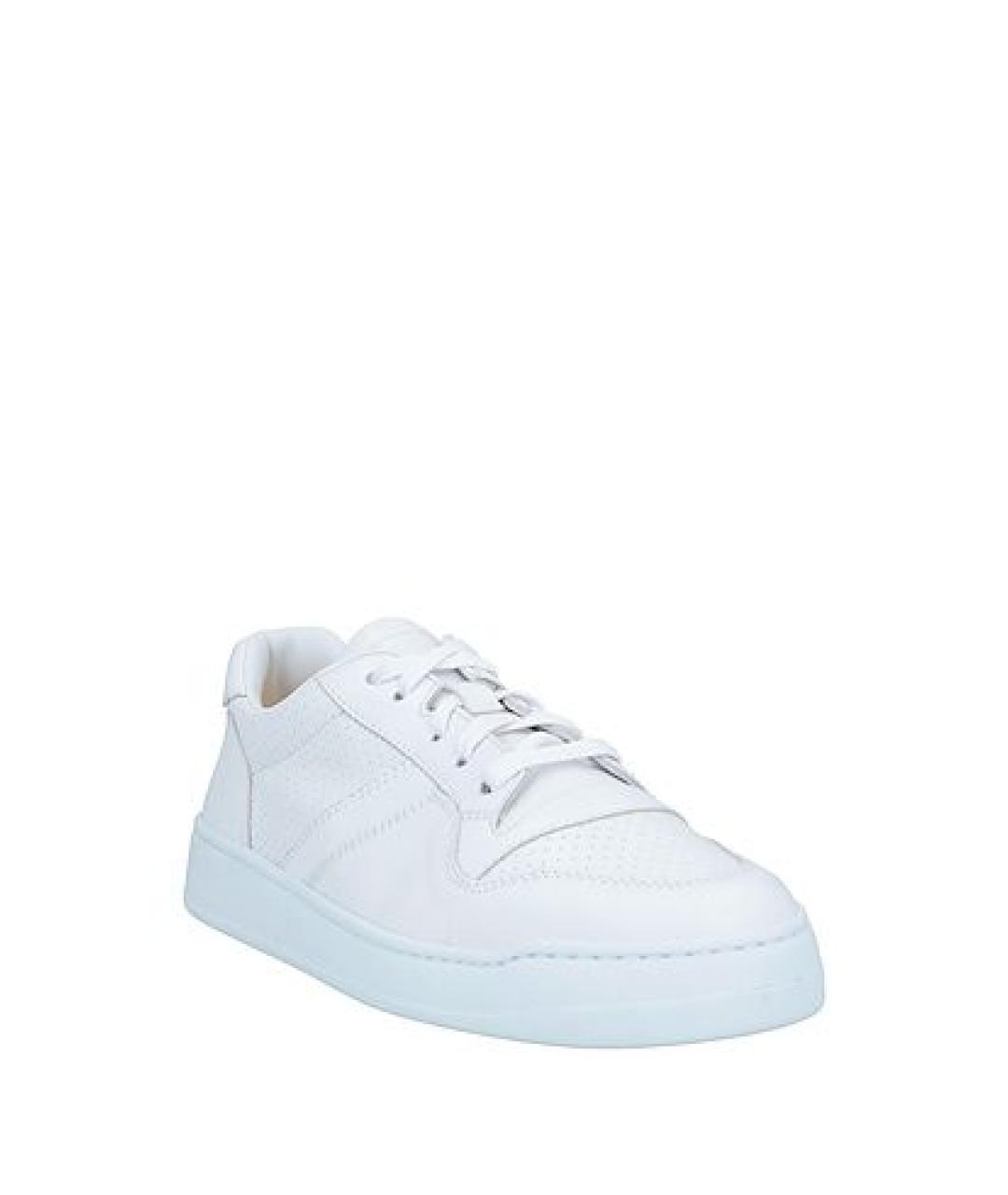 DOUCAL'S Белые кожаные низкие кроссовки / кеды, фото 6