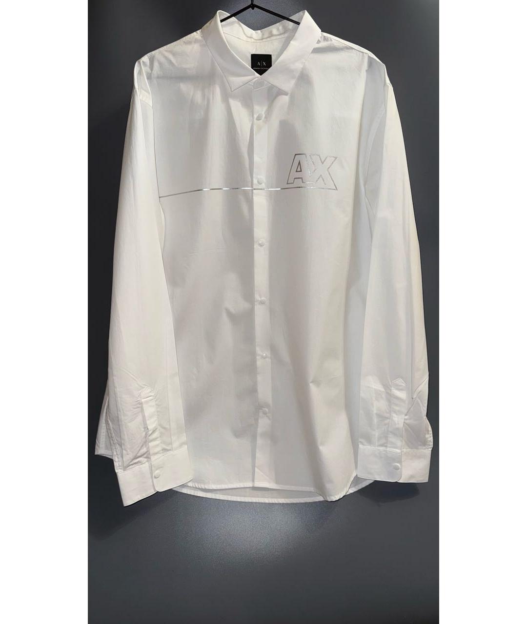 ARMANI EXCHANGE Белая хлопковая классическая рубашка, фото 5
