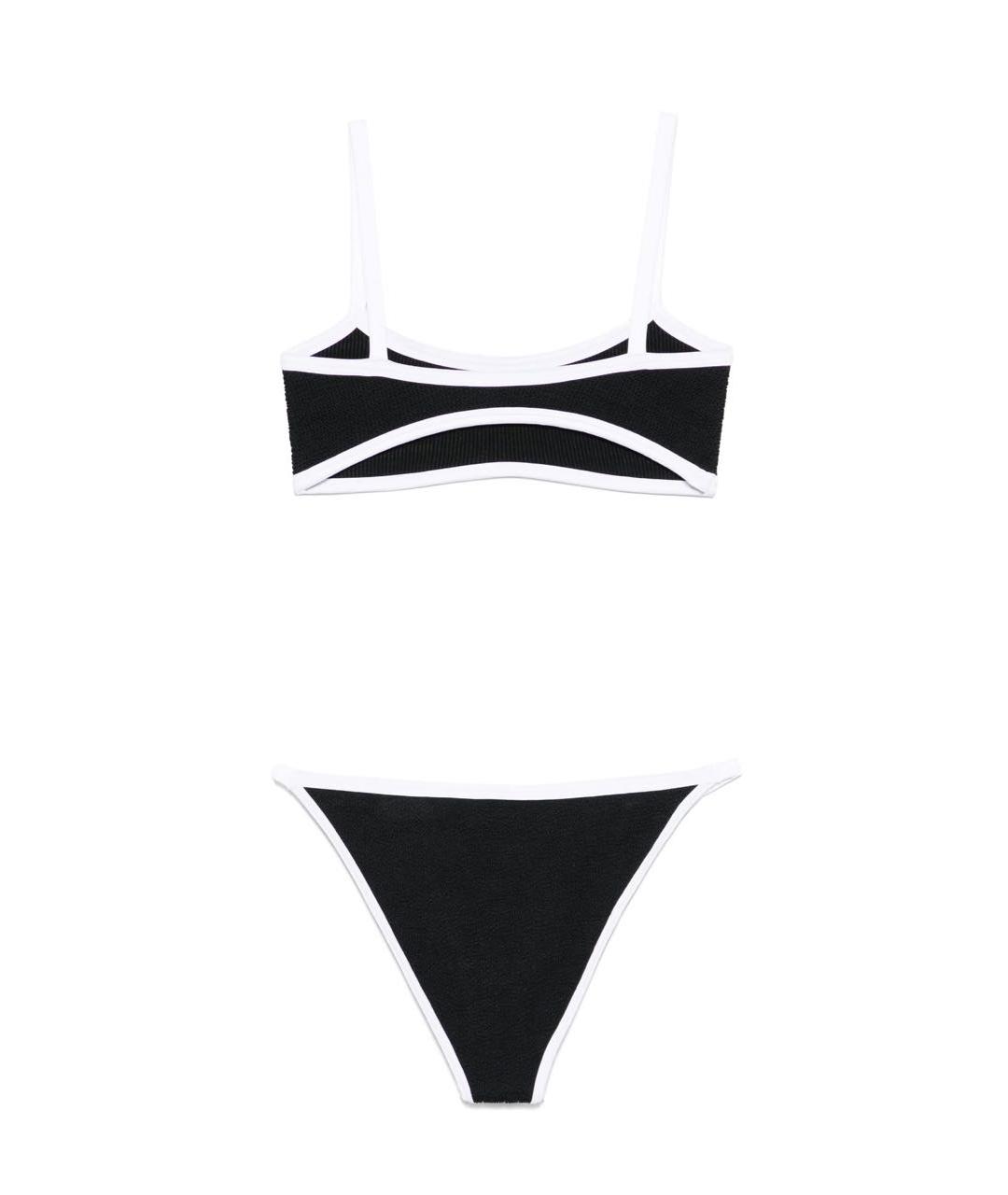 HUNZA G Черный полиэстеровый купальник, фото 2