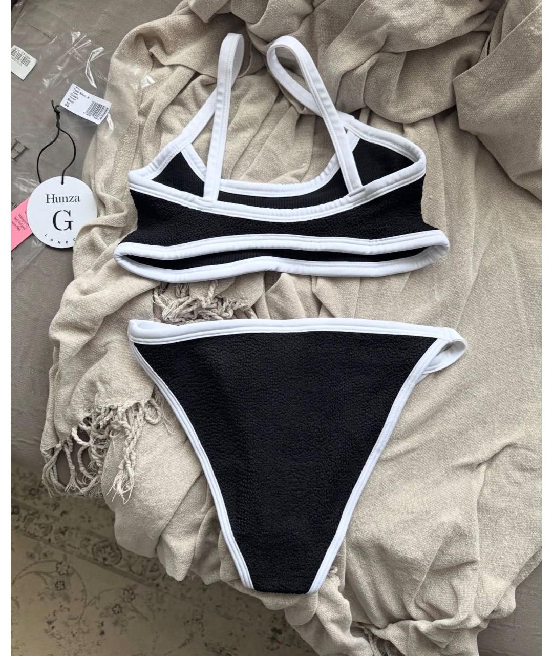 HUNZA G Черный полиэстеровый купальник, фото 4