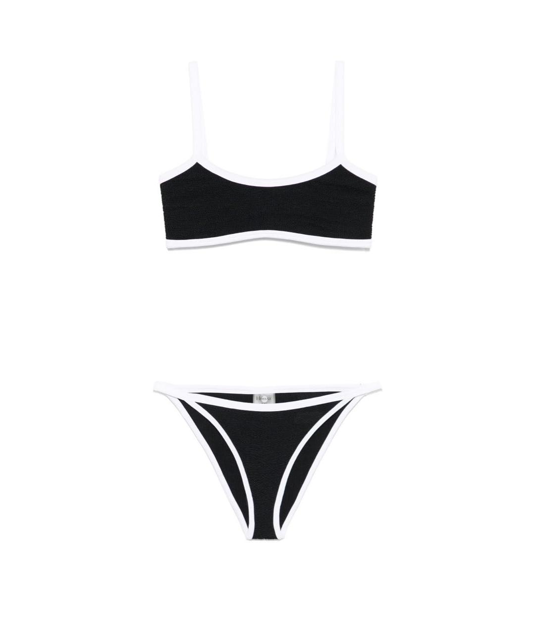 HUNZA G Черный полиэстеровый купальник, фото 1