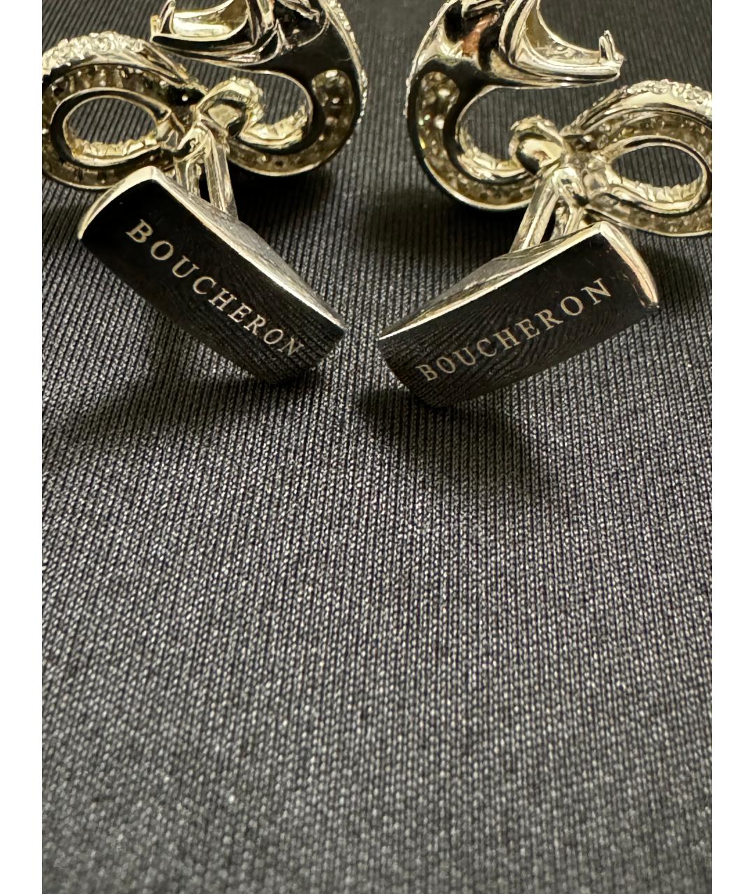 BOUCHERON Белые запонки из белого золота, фото 2