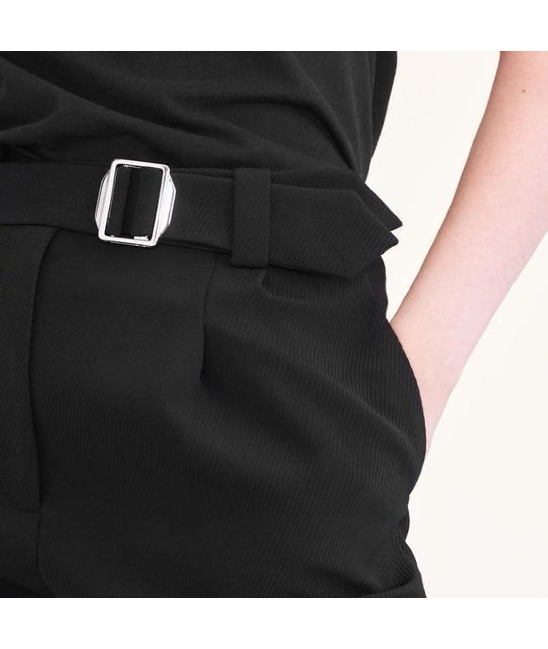 MAJE Черные полиэстеровые прямые брюки, фото 4