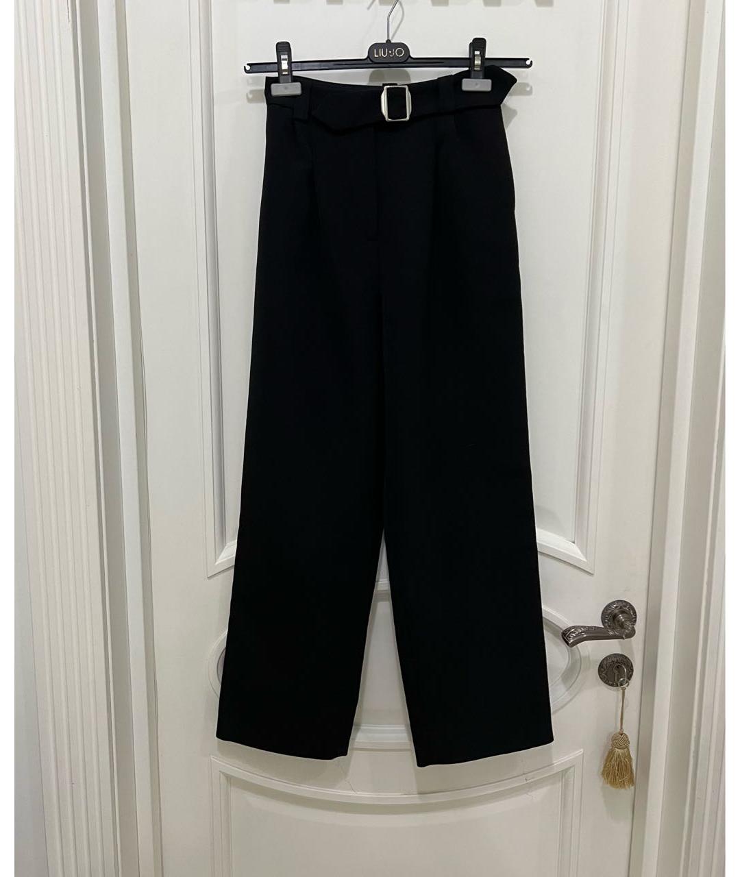 MAJE Черные полиэстеровые прямые брюки, фото 5