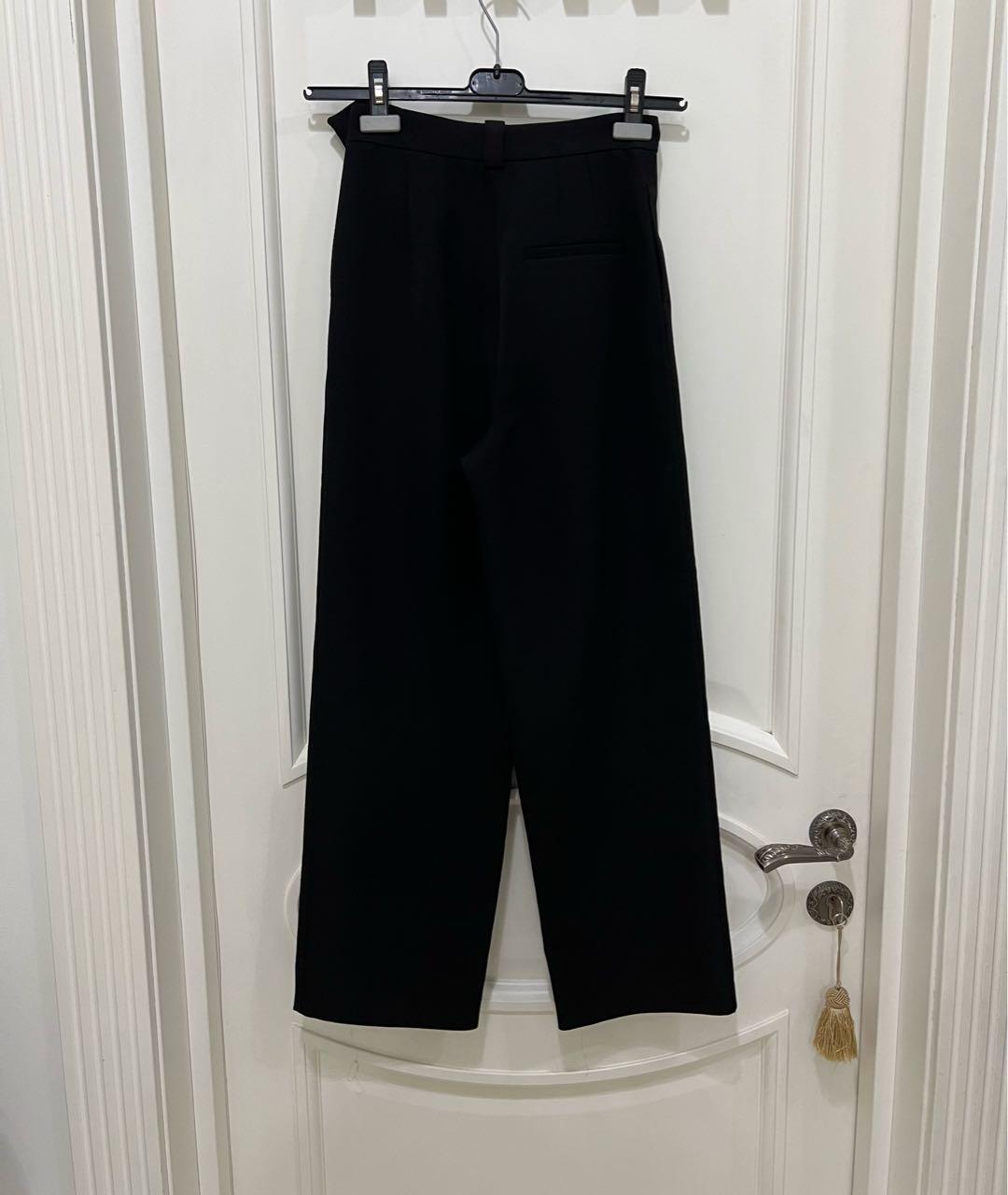 MAJE Черные полиэстеровые прямые брюки, фото 6
