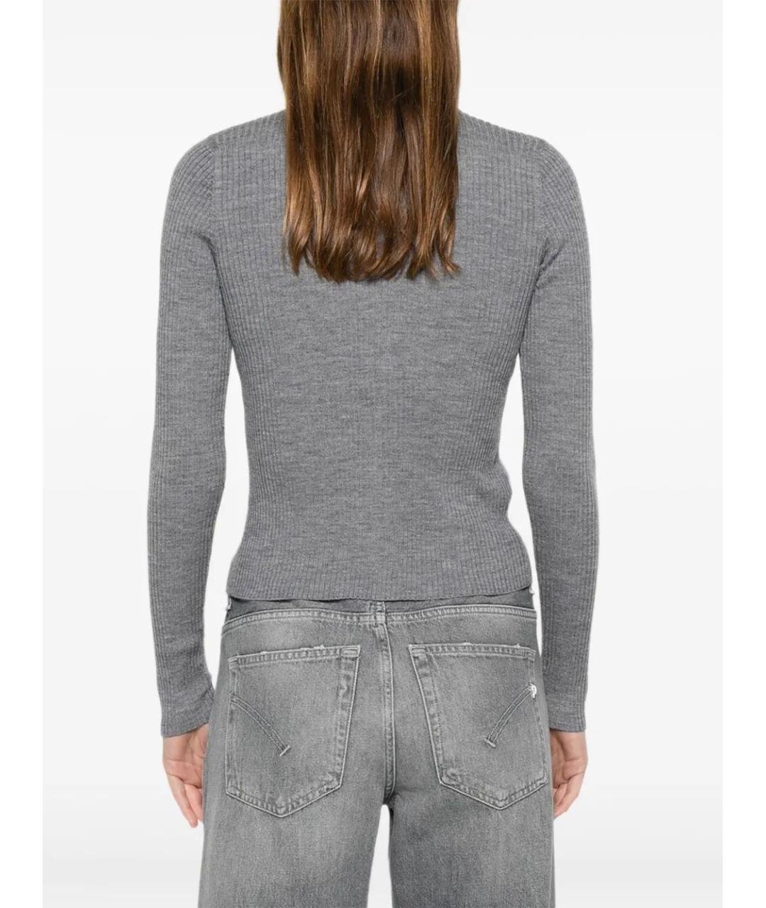 PINKO Серый шерстяной кардиган, фото 5