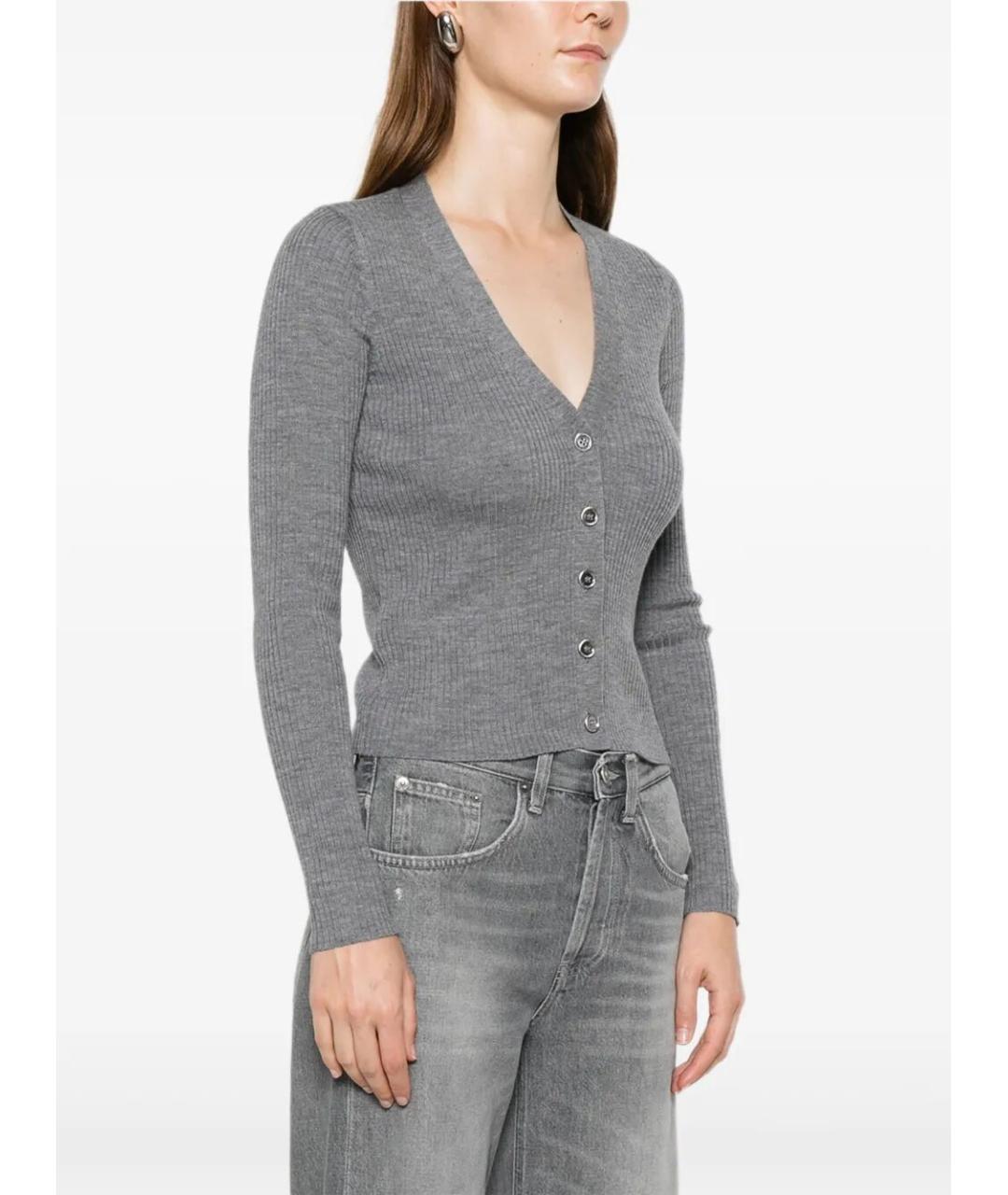 PINKO Серый шерстяной кардиган, фото 4