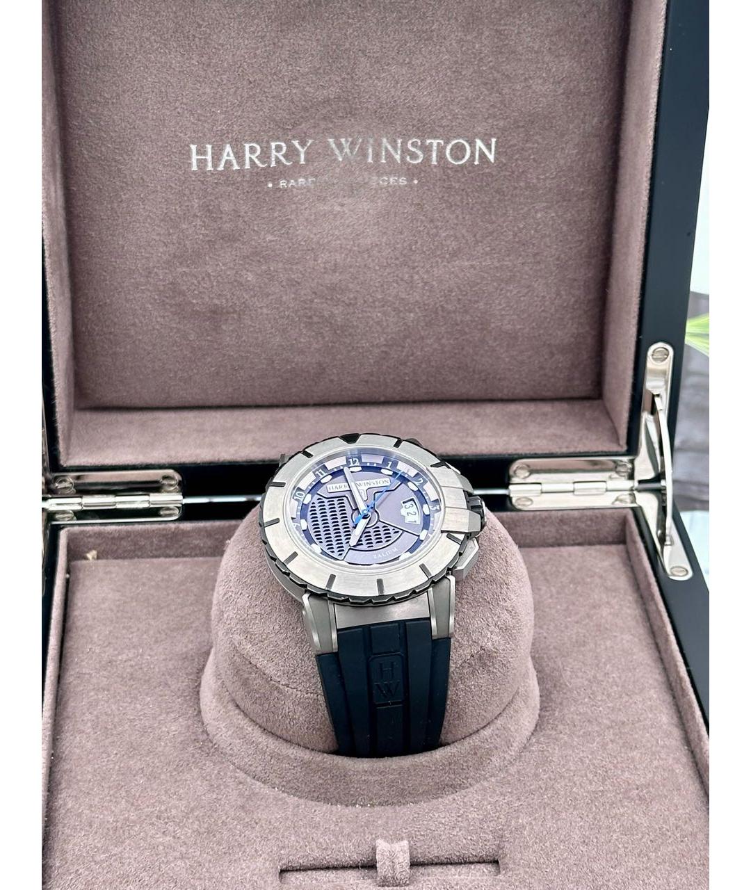Harry Winston Серые титановые часы, фото 3