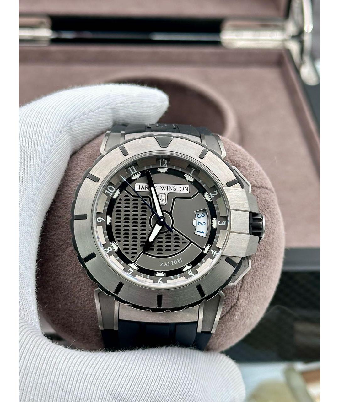 Harry Winston Серые титановые часы, фото 7