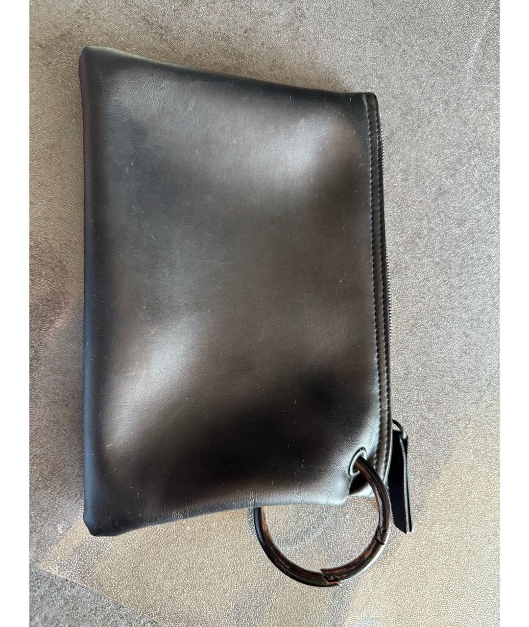 EMPORIO ARMANI Черная кожаная косметичка, фото 3