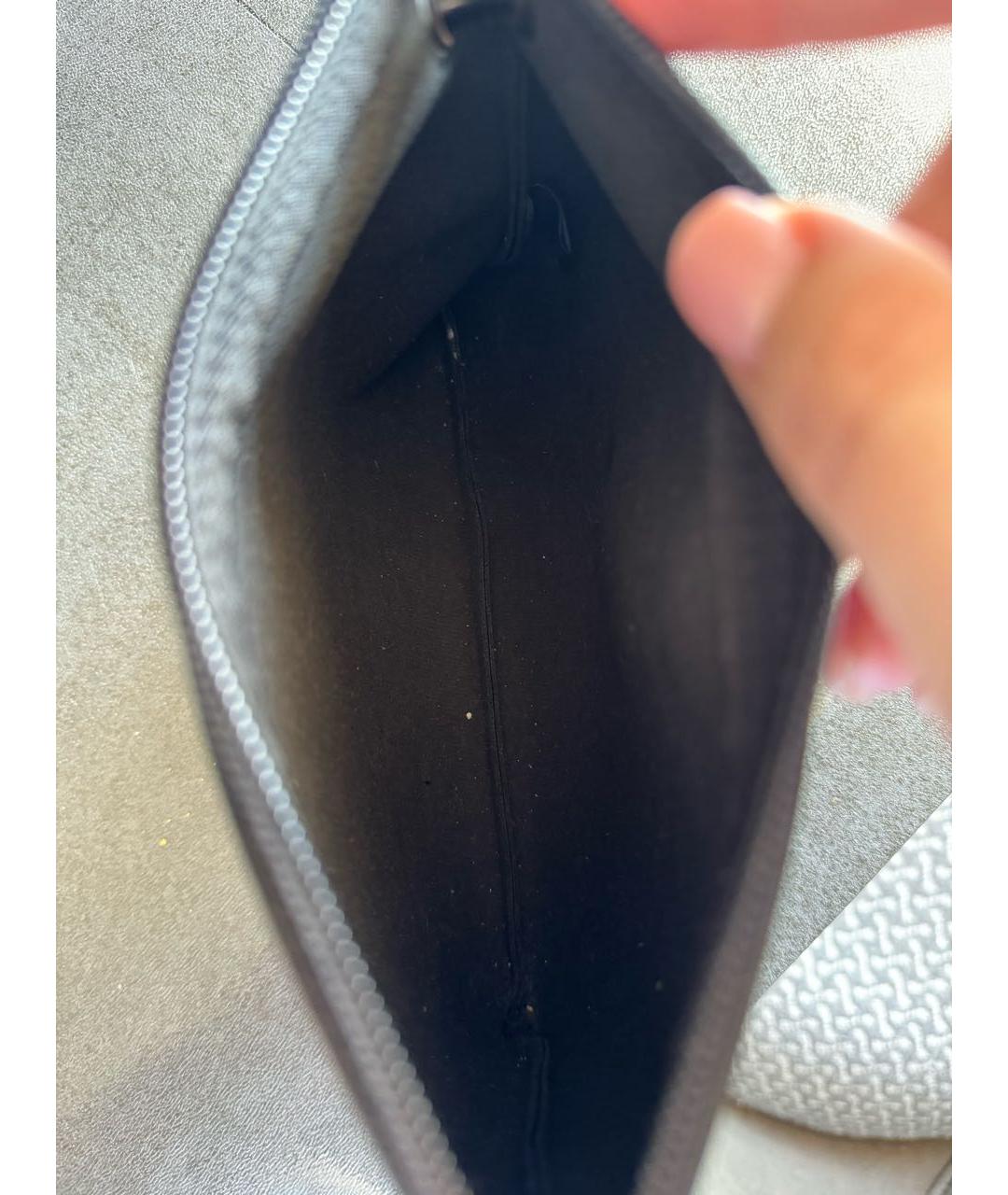 EMPORIO ARMANI Черная кожаная косметичка, фото 4