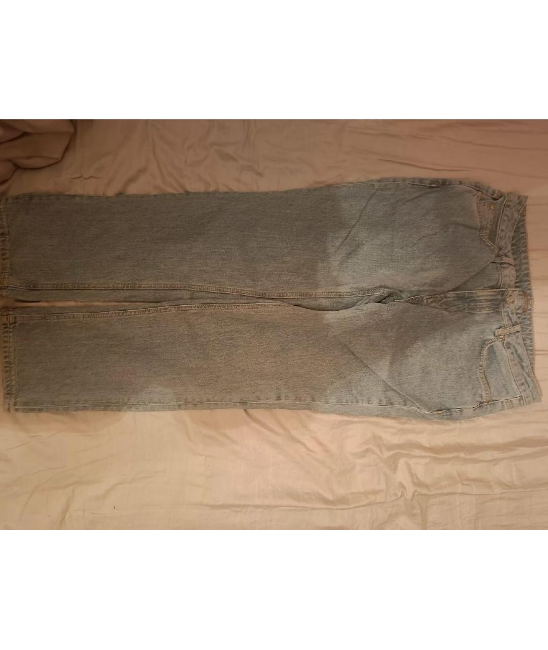 12 STOREEZ Голубые хлопковые прямые джинсы, фото 7