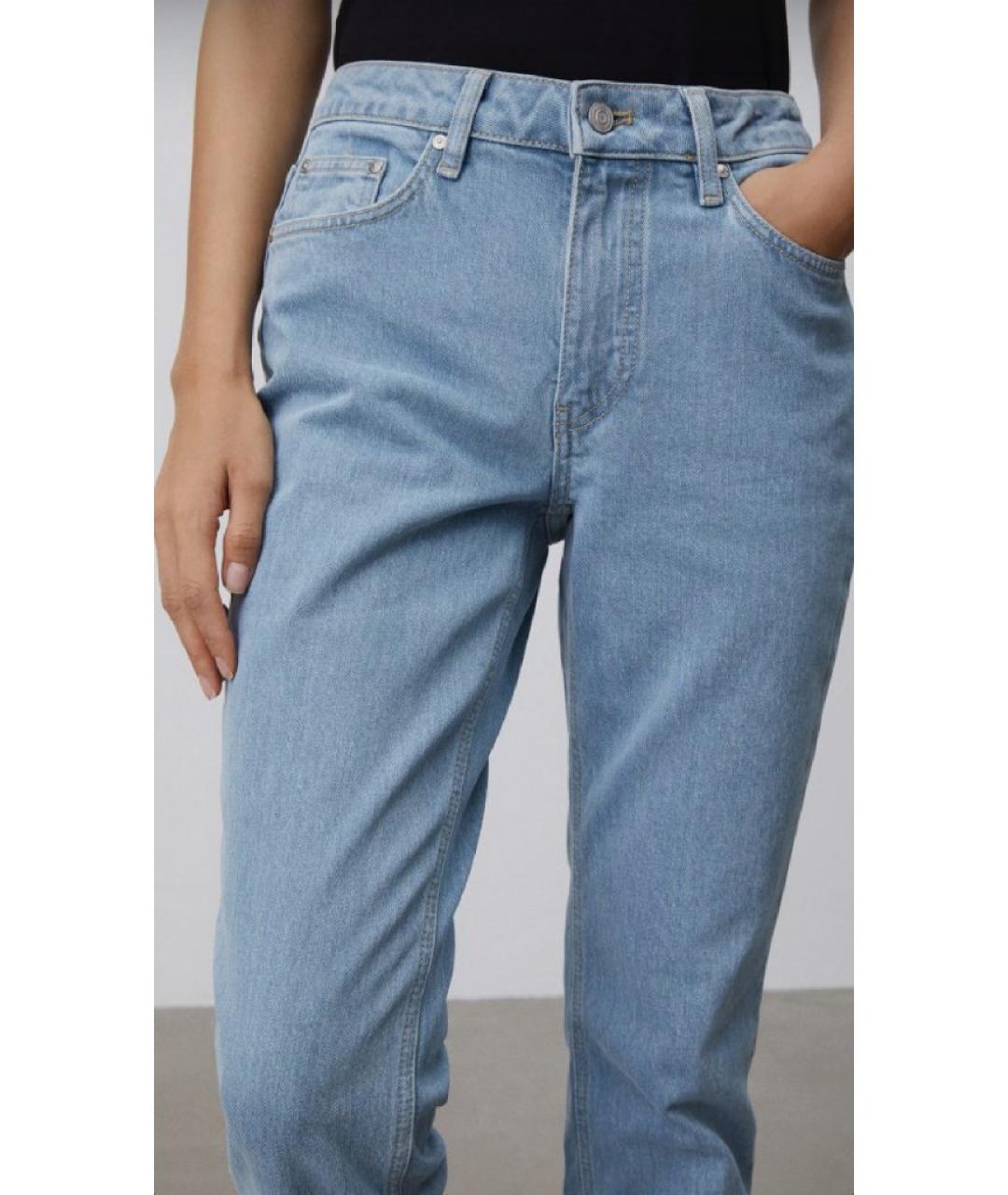 12 STOREEZ Голубые хлопковые прямые джинсы, фото 6
