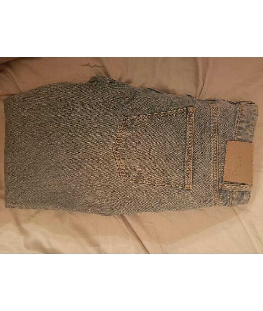 12 STOREEZ Голубые хлопковые прямые джинсы, фото 2