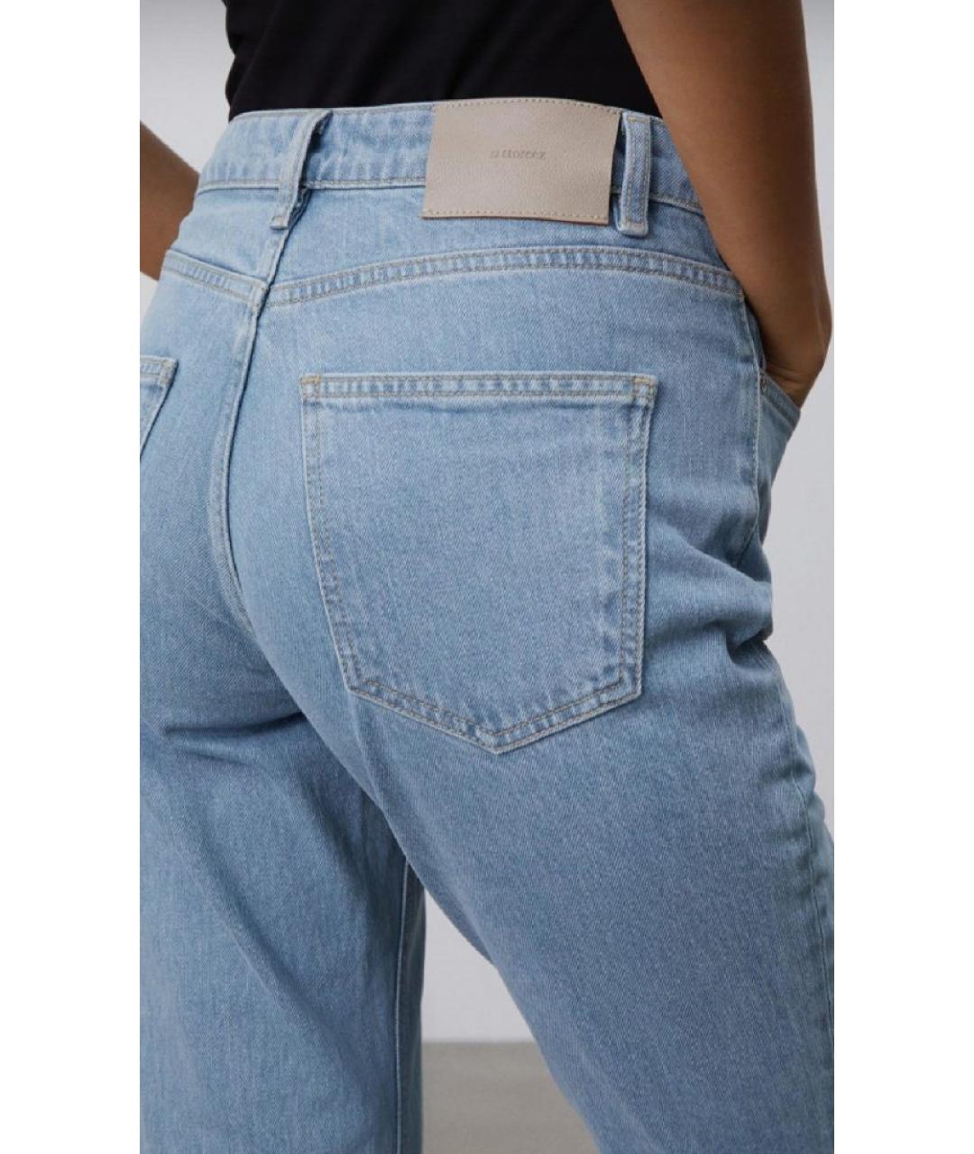 12 STOREEZ Голубые хлопковые прямые джинсы, фото 5